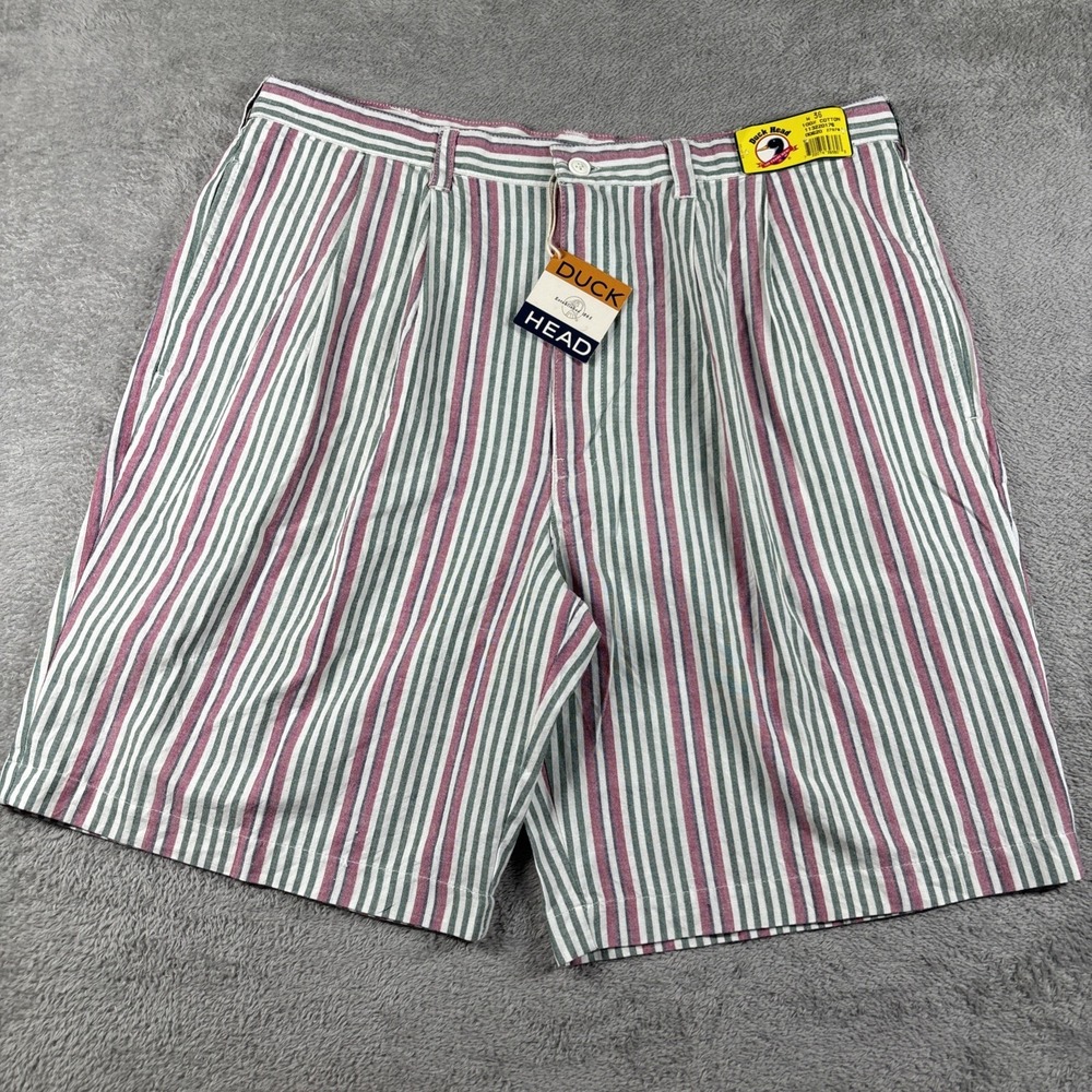 Vintage Duck Head Men's Seersucker Stripe‎ Bermuda Shorts 10" Size 36 New